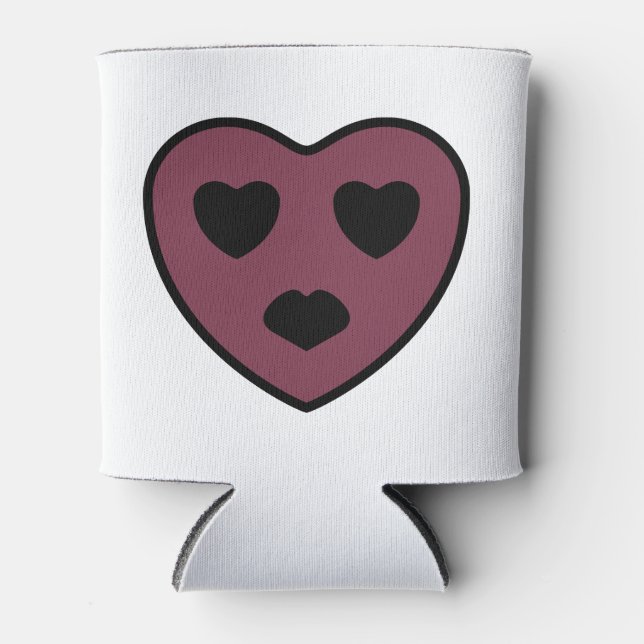 Herz-Gesicht-Pout Dosenkühler (Vorderseite)