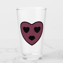 Herz-Gesicht-Pout Glas