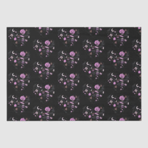 Herz gestapelt Halloween Pattern Schwarzes Hallowe Seidenpapier