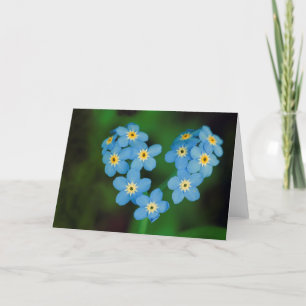 Herz gestapelte Vergessen-ich-nicht-Blume Karte