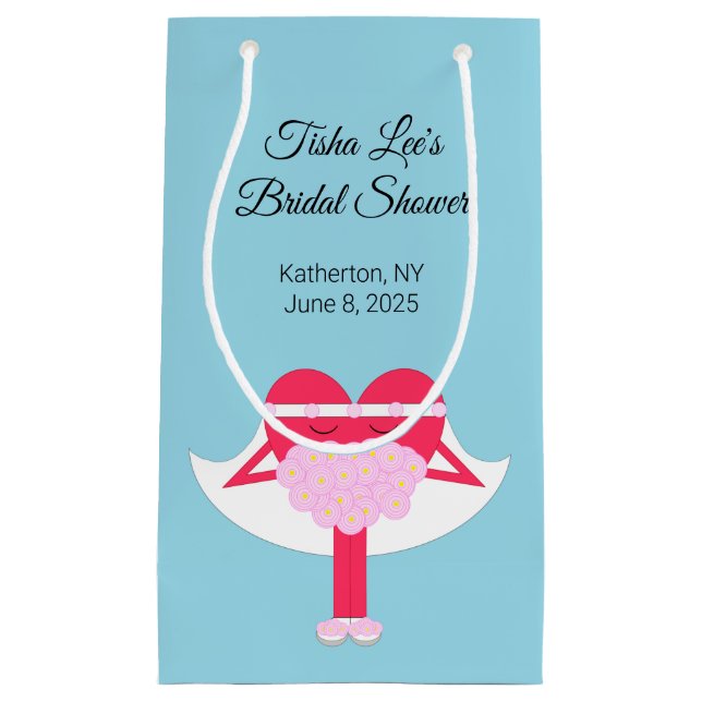 Herz Getrennt - Brautparty Kleine Geschenktüte (Vorderseite)