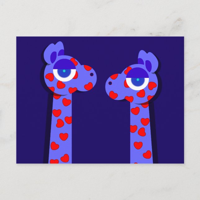 HERZ GIRAFFE Postkarte (Vorderseite)