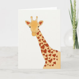 Herz-Giraffen-(glatte) Gruß-Karte Feiertagskarte