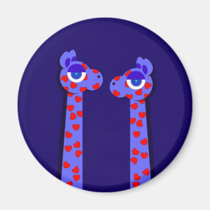 HERZ-GIRAFFEN Knopf Magnet