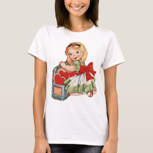 Herz Girl Child Retro Niedliche Kinder T-Shirt