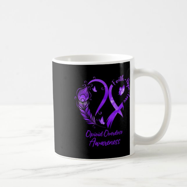 Herz-Glaube-Hoffnung-Liebe Opioide Überdosierung L Kaffeetasse (Rechts)