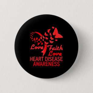 Herz Glaube Hoffnung Liebe Schmetterling Herzkrank Button
