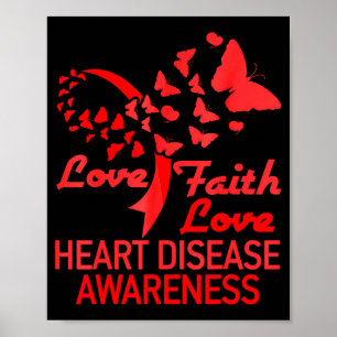 Herz Glaube Hoffnung Liebe Schmetterling Herzkrank Poster