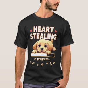 Herz Golden Retriever Hund Lustiges Geschenk Golde T-Shirt