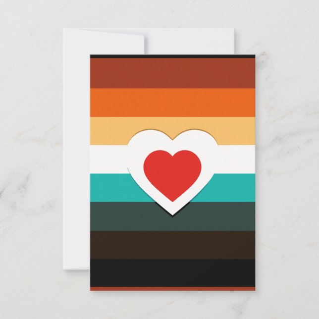 Herz Gradient RSVP Karte (Vorderseite)