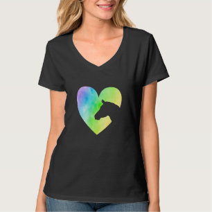 Herz-Grafik Pferdeliebhaber Reitsport Reiter Pferd T-Shirt
