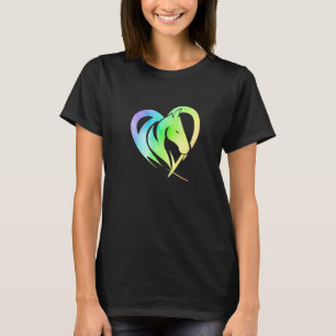 Herz-Grafik Pferdeliebhaber Reitsport Reiter Pferd T-Shirt