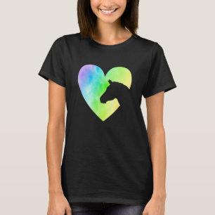 Herz-Grafik Pferdeliebhaber Reitsport Reiter Pferd T-Shirt
