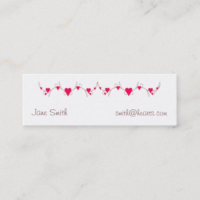 Herz-GrenzVisitenkarte Mini Visitenkarte (Vorderseite)