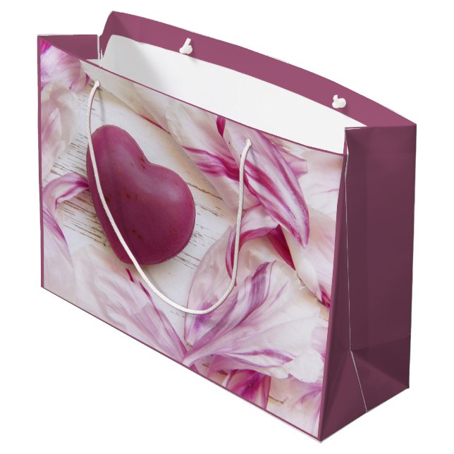 Herz Große Geschenktüte (Rückseite Schrägansicht)