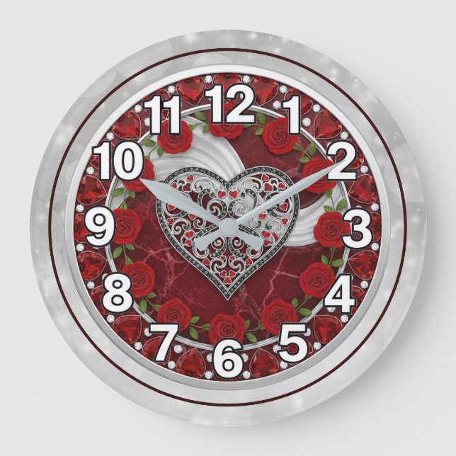Herz  große wanduhr (Vorderseite)