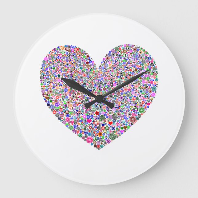 Herz Große Wanduhr (Vorderseite)