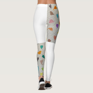 Herz halb bedruckte Leggings