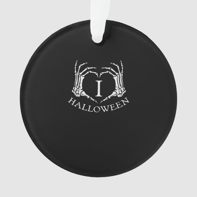Herz Halloween Skeleton Hand Kostüme Männer Frauen Ornament (Vorderseite)