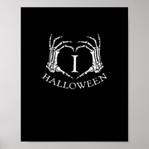 Herz Halloween Skeleton Hand Kostüme Männer Frauen Poster