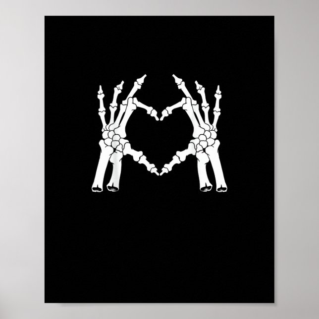 Herz - Halloween Skeleton Hand Poster (Vorne)