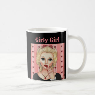 Herz-Halskette Kopf-Vase Mädchenhaftes Mädchen Blo Kaffeetasse