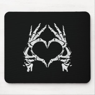 Herz Hände - Halloween - Skelettfächer Herzenslied Mousepad
