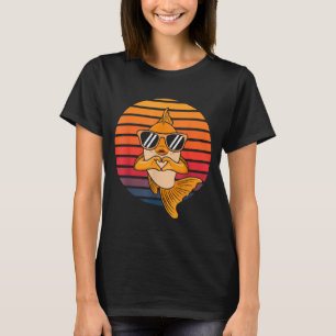 Herz Hände Lustiger Retro-Goldfisch-Liebhaber Sung T-Shirt