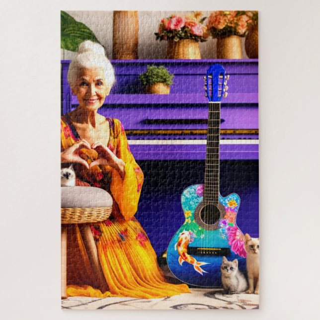 Herz-Hände Puzzle (Vertikal)