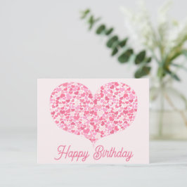 Herz | Happy Birthday Postcard Postkarte