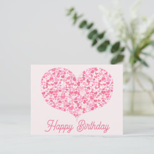 Herz   Happy Birthday Postcard Postkarte