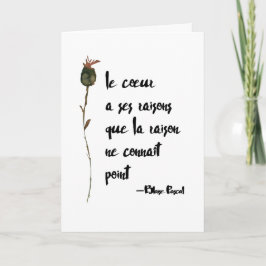 Herz hat seine Gründe für die französische Liebe Z Karte