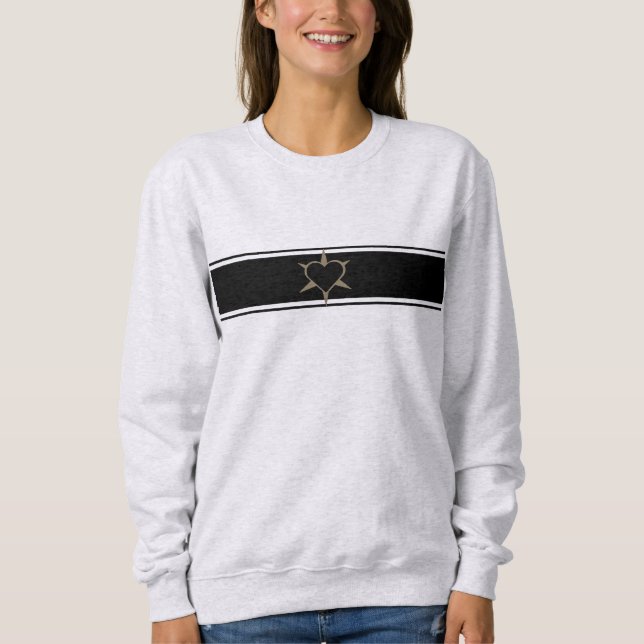 Herz ♥ Heart ♥ black-white Sweatshirt (Vorderseite)