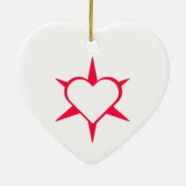 Herz Heart Cœur Cuore Star Starlet Sternchen Stern Keramik Ornament