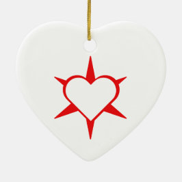 Herz Heart Cœur Cuore Star Starlet Sternchen Stern Keramik Ornament