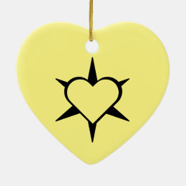 Herz Heart Cœur Cuore Star Starlet Sternchen Stern Keramik Ornament