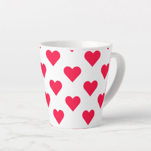 Herz ♥ Heart ♥ Herzen ♥ Hearts neon-pink-white Milchtasse
