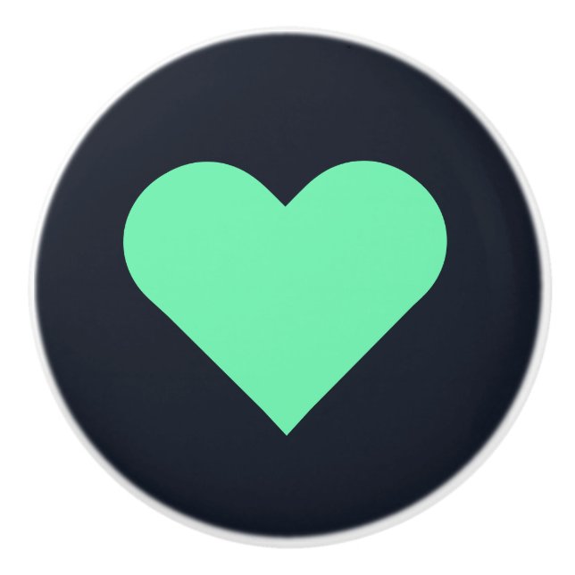 Herz ♥ Heart ♥ Herzen ♥ Hearts retro Keramikknauf (Vorderseite)