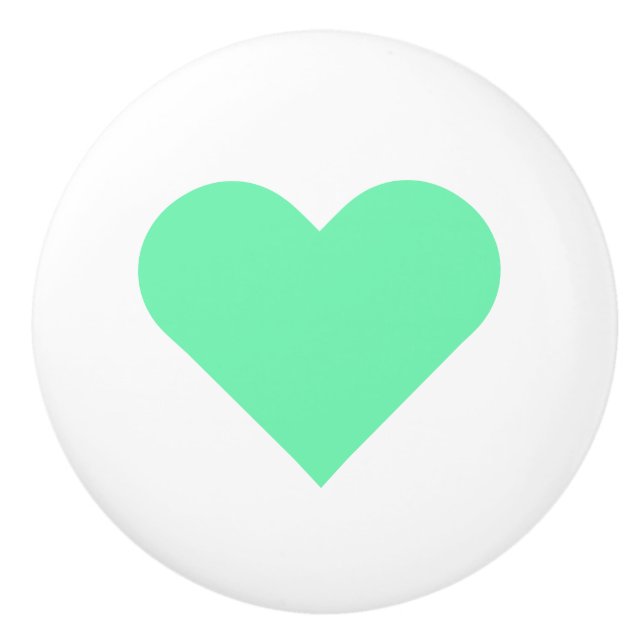 Herz ♥ Heart ♥ Herzen ♥ Hearts retro Keramikknauf (Vorderseite)