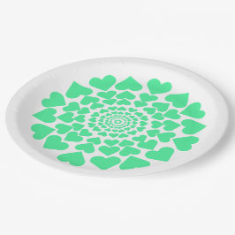 Herz ♥ Heart ♥ Herzen ♥ Hearts retro Pappteller