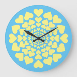 Herz ♥ Heart Sun Große Wanduhr