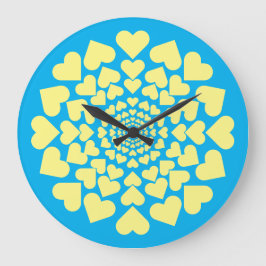 Herz ♥ Heart Sun Große Wanduhr