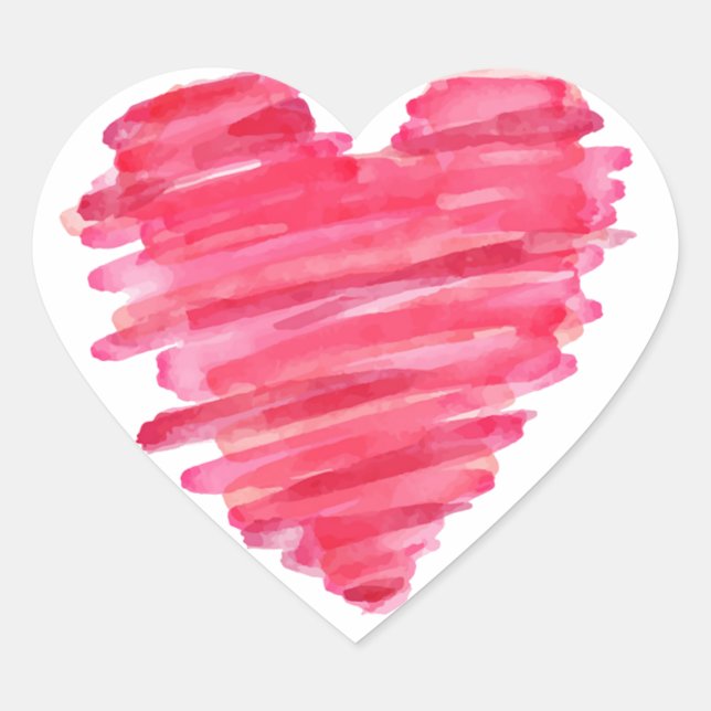 Herz Herz-Aufkleber (Vorderseite)