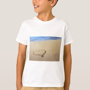 Herz Herz Herz Strand Sand Tropisches Paradies Des T-Shirt