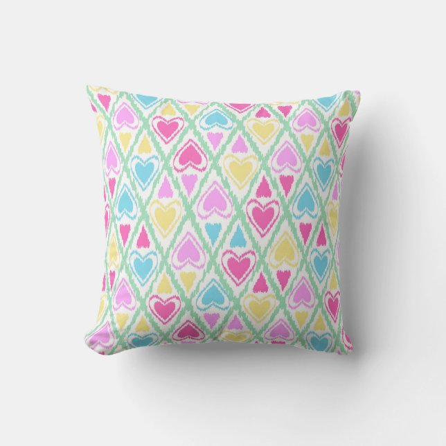 Herz, Herz, Liebe, Valentinstag, Hochzeit gezeichn Kissen (Vorderseite)