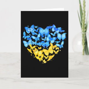 Herz Herz Ukraine Schmetterling Ukraine Sonnenblum Karte