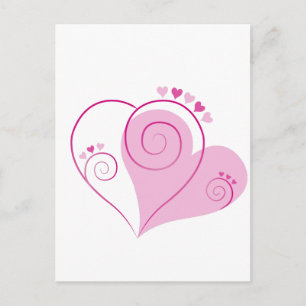 Herz Herzen Liebe romantisch individuell anpassen Postkarte