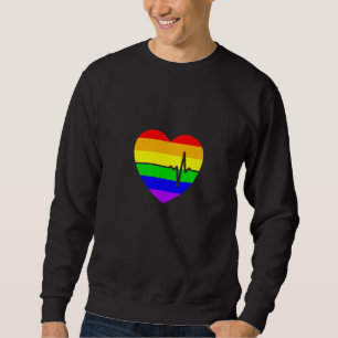 Herz Herzschlag Regenbogen Schwul Und Lesbisch Lgb Sweatshirt