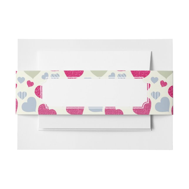 Herz-Hintergrund Einladungsbanderole (Vorderseite Beispiel)