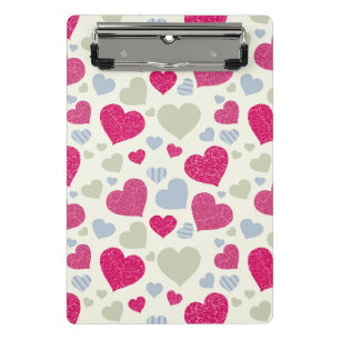 Herz-Hintergrund Mini Klemmbrett